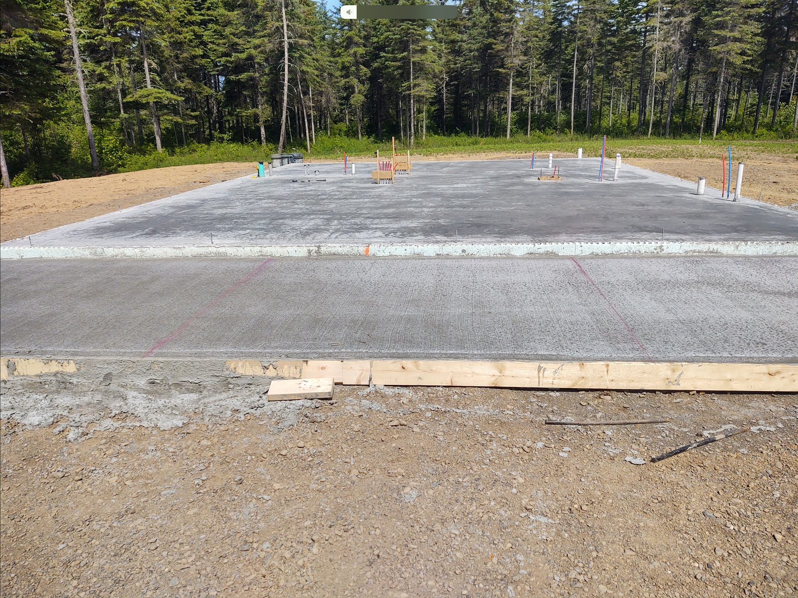 Completed ICF foundation slab