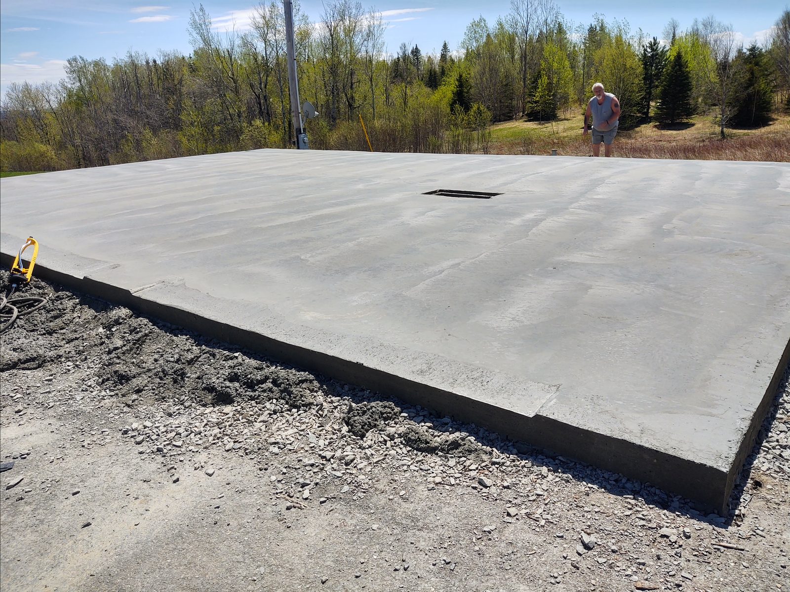 Completed concrete foundation slab