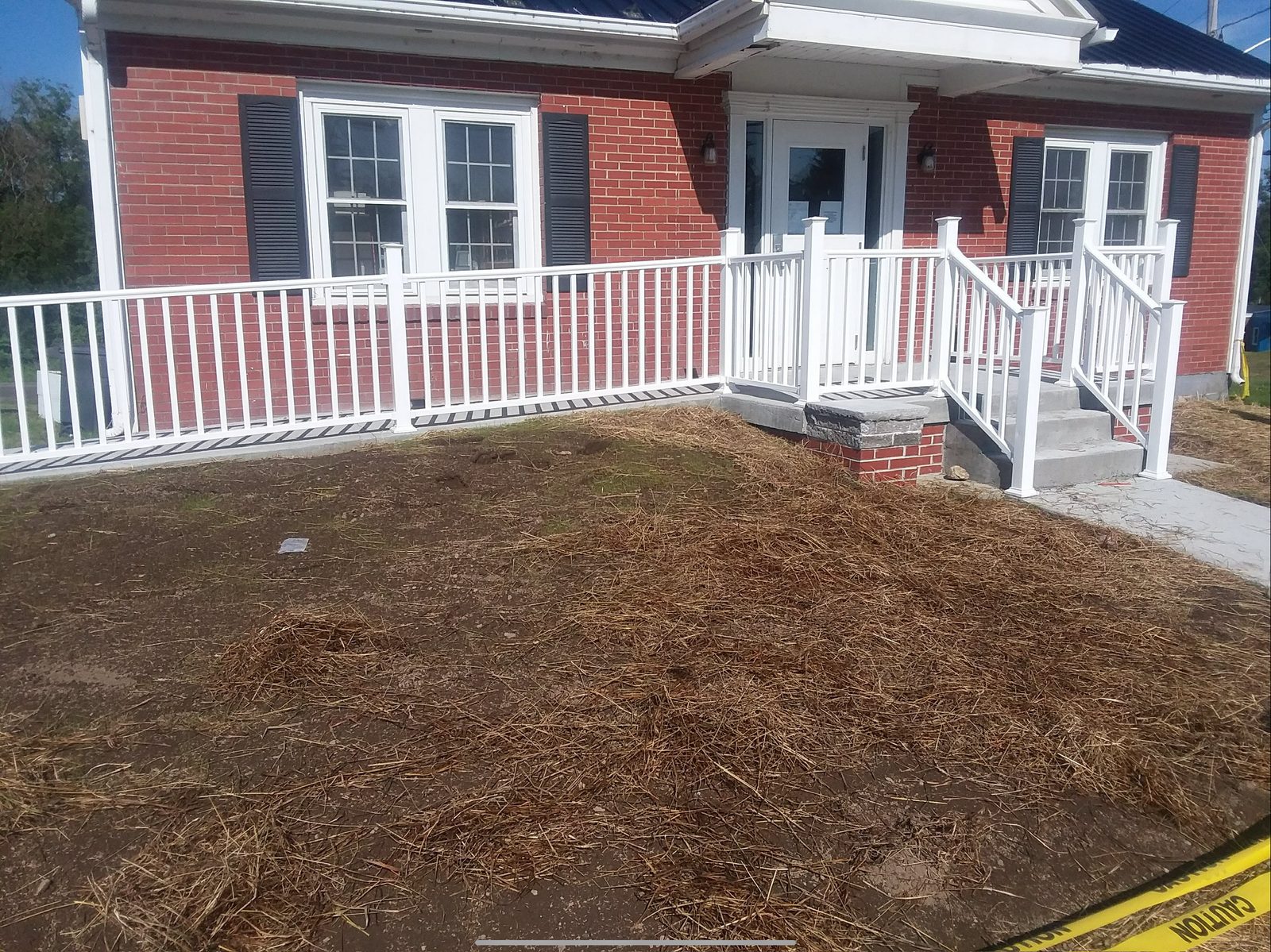 Completed brick porch and steps on residential home
